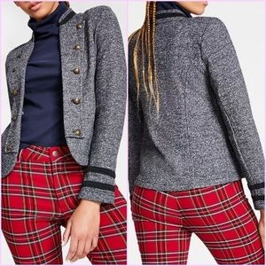 Tommy Hilfiger Gray Knit Military Jacket